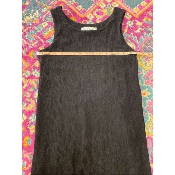 S. Ryan Designs Women's Black Creped Sleeveless Silk Midi Dress Size Small - Picture 9 of 9